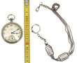 Chaîne de montre ancienne en argent, ave