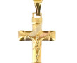 Pendentif croix en or jaune 750ème, poid