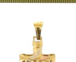 Pendentif croix en or jaune 750ème, poid
