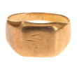 Chevalière en or jaune 18 carats, usures
