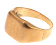 Chevalière en or jaune 18 carats, usures