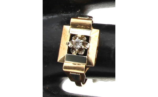 Bague années 30/40 en or jaune 18 carats