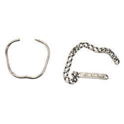 Gourmette accidentée et boucle en argent