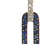 Petit pendentif en or gris 18 cts serti 