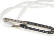Petit pendentif en or gris 18 cts serti 