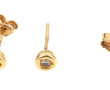 Paire de petites puces diamant en or jau