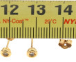 Paire de petites puces diamant en or jau