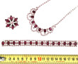 Parure vintage en métal et strass couleu