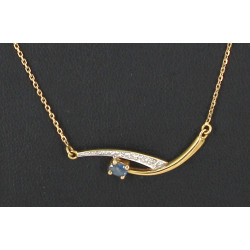 Collier en or jaune 18 cts (750è) serti 