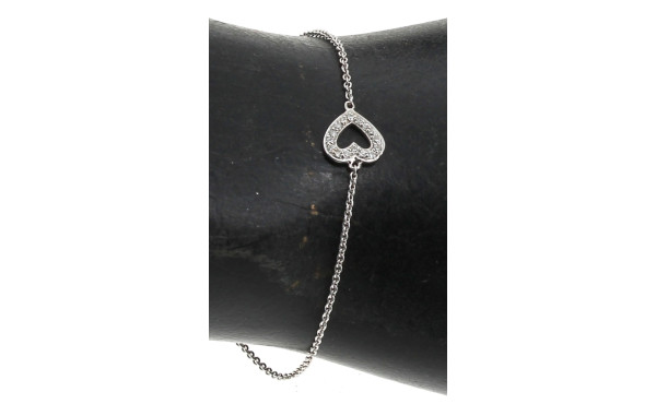 Bracelet fin en or gris 18 cts (750è) à 