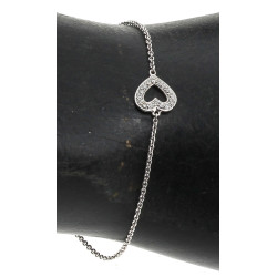 Bracelet fin en or gris 18 cts (750è) à 