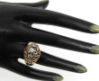 Bague dôme en or jaune 18 carats et plat