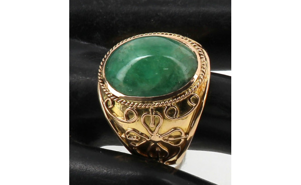 Importante bague jonc en or jaune, poinç
