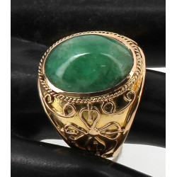 Importante bague jonc en or jaune, poinç