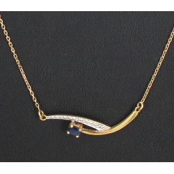 Collier en or jaune 18 cts (750è) serti 