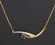 Collier en or jaune 18 cts (750è) serti 