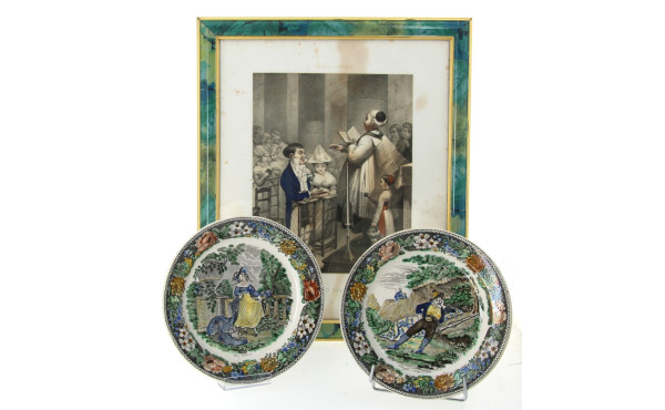 MONTEREAU manuf. Lebeuf - Deux assiettes