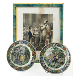 MONTEREAU manuf. Lebeuf - Deux assiettes