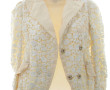 SONIA RYKIEL - Veste crème et blanc, faç