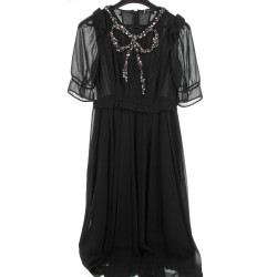 MARC JACOBS - Robe noire en soie et sequ