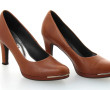 MYMA - Paire d'escarpins en cuir camel, 