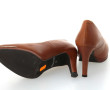 MYMA - Paire d'escarpins en cuir camel, 