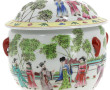 CHINE fin Xxème - Pot couvert en porcela