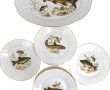 Service à poisson en porcelaine blanche 
