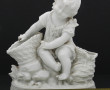 Vase à deux orifices en biscuit blanc fi