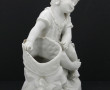 Vase à deux orifices en biscuit blanc fi