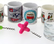 MARINE B - 4 tasses en porcelaine : on y