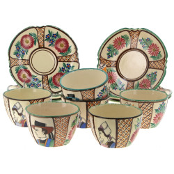 HB QUIMPER - 6 tasses et sous-tasses à d