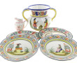 QUIMPER - Lot comprenant 4 assiettes, un