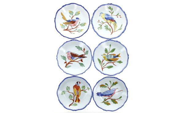 HENRIOT QUIMPER - Suite de 6 assiettes c