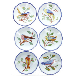 HENRIOT QUIMPER - Suite de 6 assiettes c
