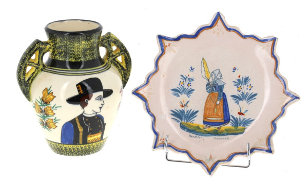 HENRIOT Quimper - Assiette forme étoilée