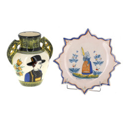 HENRIOT Quimper - Assiette forme étoilée