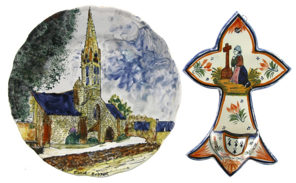 HENRIOT Quimper - Bénitier d'applique en