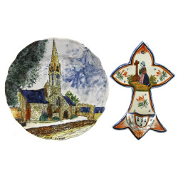 HENRIOT Quimper - Bénitier d'applique en