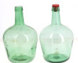 2 bonbonnes en verre, H 31 cm