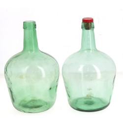 2 bonbonnes en verre, H 31 cm