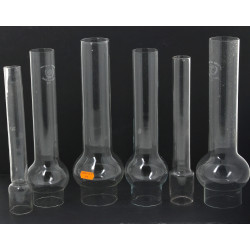 Lot de 6 verres de lampe à pétrole