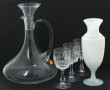 Lot de verreries : une carafe à décanter