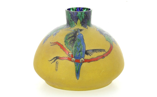 LEUNE - Vase en verre soufflé moulé gran