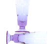 6 verres en verre mauve, H 16 cm