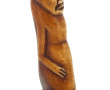 Statuette fétiche en os teinté et cauris