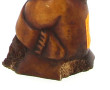 Statuette fétiche en os teinté et cauris