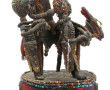 YORUBA - Important cimier en perles, tis