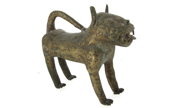 Statue de léopard en bronze, travail pro
