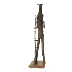 Afrique - Statuette en bronze figurant u